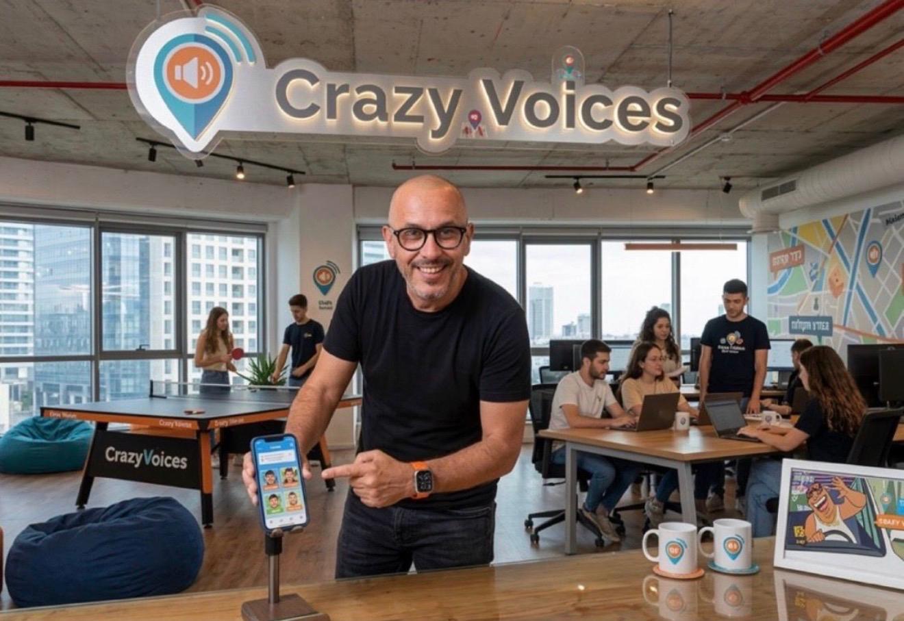 גיא מג'ר במשרדי Crazy Voices